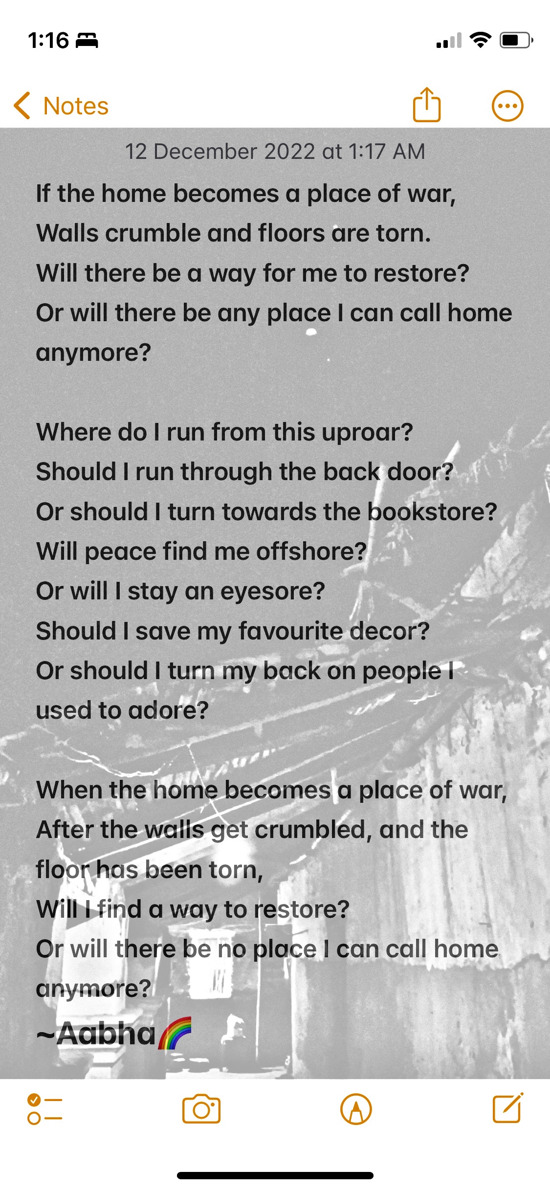 If the home becomes a place of war.